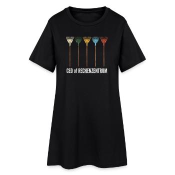IT Support Glücksrad Service Desk IT Helpdesk Nerd - Frauen T-Shirt-Kleid - Schwarz - Vorne