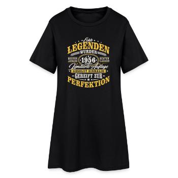 1956 Jahrgang geboren Geburtstag Vintage Geschenk - Frauen T-Shirt-Kleid - Schwarz - Vorne