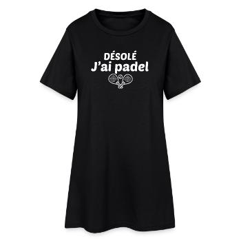 Désolé j'ai padel - Robe T-shirt Femme - noir - Devant