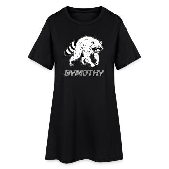 Gymothy - Frauen T-Shirt-Kleid - Schwarz - Vorne