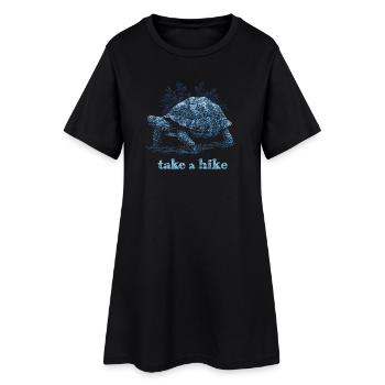 Take A Hike - Frauen T-Shirt-Kleid - Schwarz - Vorne