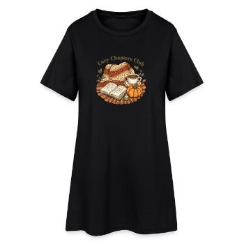 Club de lecture du Cozy Chapters Automne - Robe T-shirt Femme - noir - Devant