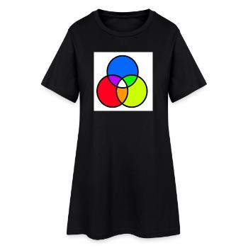 Diagramme de Venn - Robe T-shirt Femme - noir - Devant