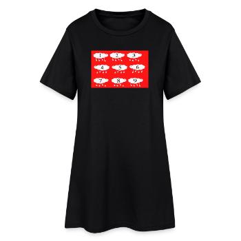 Counting sheep - Women’s T-Shirt Dress - black - Front