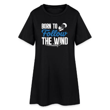 Suivre – T-shirt de kitesurf - Robe T-shirt Femme - noir - Devant