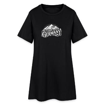 I love Germany, Logo weiss - Frauen T-Shirt-Kleid - Schwarz - Vorne