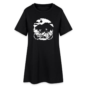 Mountainbiken - Frauen T-Shirt-Kleid - Schwarz - Vorne