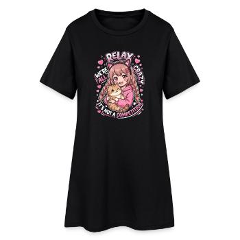 Relax We're All Crazy Competition - Women’s T-Shirt Dress - black - Front