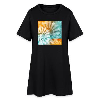 Balearische Inseln Tie-Dye - Frauen T-Shirt-Kleid - Schwarz - Vorne
