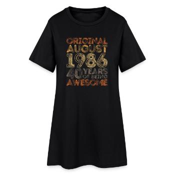 Août 1986 : 40 ans d’expérience - Robe T-shirt Femme - noir - Devant