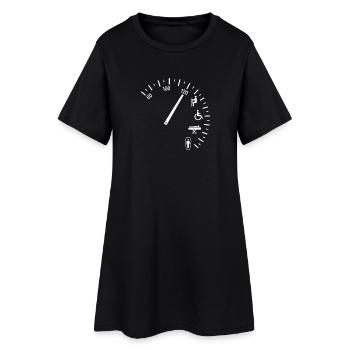 Minimalistischer Gesundheitshumor-Gauge - Frauen T-Shirt-Kleid - Schwarz - Vorne