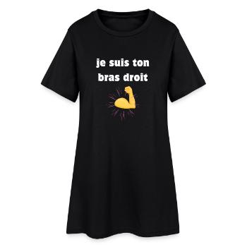 Je suis ton bras droit - Robe T-shirt Femme - noir - Devant