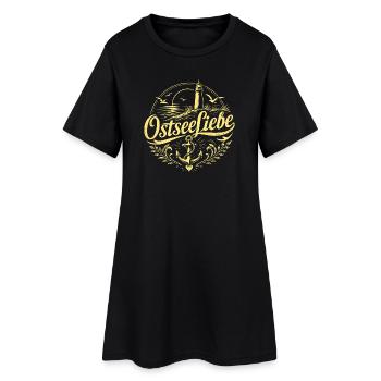 OstseeLiebe Leuchtturm Flair - Frauen T-Shirt-Kleid - Schwarz - Vorne
