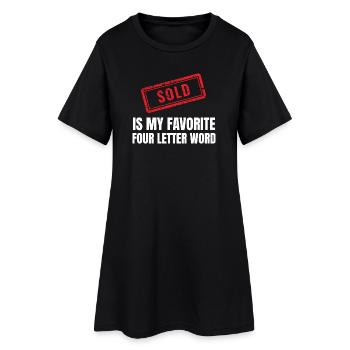 Real Estate Agent Realtor Home Seller Marketing - Women’s T-Shirt Dress - black - Front