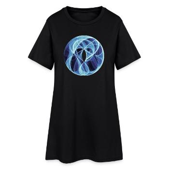 Portail de glace – Art mathématique - Robe T-shirt Femme - noir - Devant