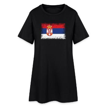 Pays Serbie - Robe T-shirt Femme - noir - Devant
