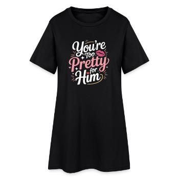 Trop jolie pour lui, meilleure amie meilleure amie, ex rupture - Robe T-shirt Femme - noir - Devant