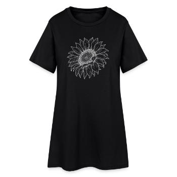 Bohême du tournesol - Robe T-shirt Femme - noir - Devant