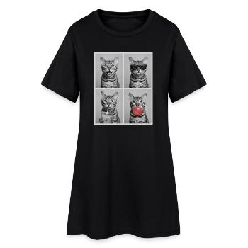 Chats Bengal Cat - Robe T-shirt Femme - noir - Devant