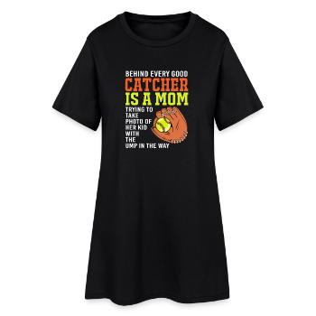 Maman de softball Maman de softball - Robe T-shirt Femme - noir - Devant