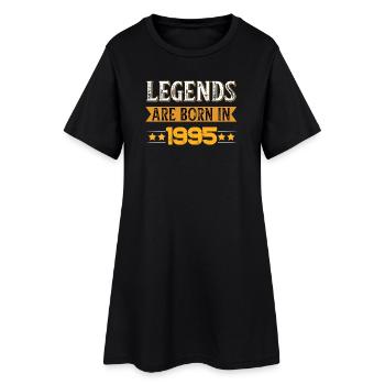 Anniversaire né en 1995 - Robe T-shirt Femme - noir - Devant