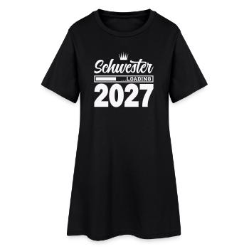 Schwester Loading 2027 - Frauen T-Shirt-Kleid - Schwarz - Vorne