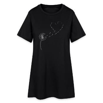 Pissenlit - Robe T-shirt Femme - noir - Devant