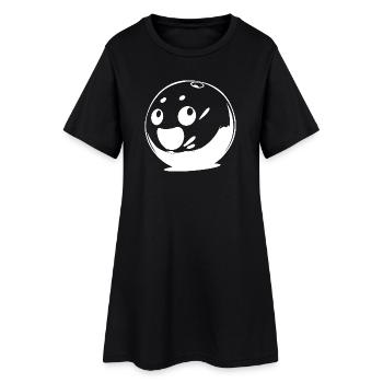 Boule de bowling souriante - Robe T-shirt Femme - noir - Devant