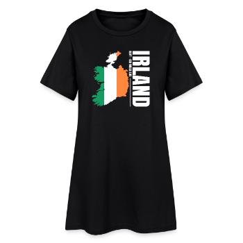 Émigration en Irlande - Robe T-shirt Femme - noir - Devant