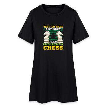 Chess Chess Player Chessboard - Women’s T-Shirt Dress - black - Front