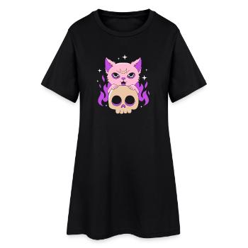 Gothique pastel - Robe T-shirt Femme - noir - Devant