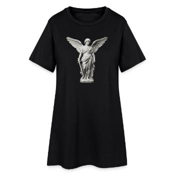 Winged Guardian Angel with Sword - Women’s T-Shirt Dress - black - Front