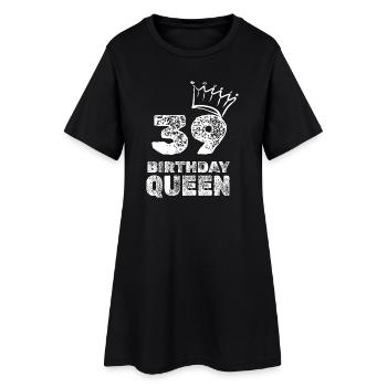 Anniversaire 39 - Robe T-shirt Femme - noir - Devant