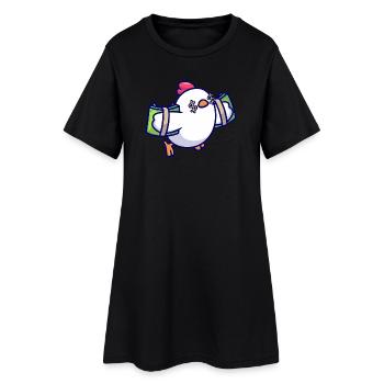 Mascotte Cash Chick avec des yeux de Dollar - Robe T-shirt Femme - noir - Devant