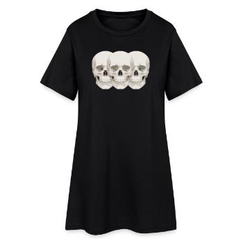 neoclassical Skulls - Women’s T-Shirt Dress - black - Front