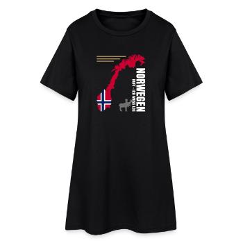 Émigration de Norvège - Robe T-shirt Femme - noir - Devant