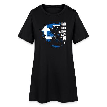 Émigration de la Grèce - Robe T-shirt Femme - noir - Devant