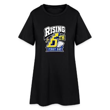 5th Grade First Day Rising 5th Fifth Grader Gift - Women’s T-Shirt Dress - black - Front