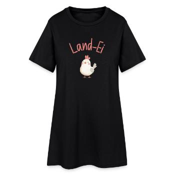 Poulet campagnosé Vie de village Enfant du village - Robe T-shirt Femme - noir - Devant