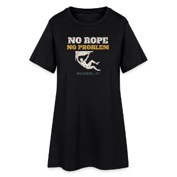 No Rope No Problem - Frauen T-Shirt-Kleid - Schwarz - Vorne