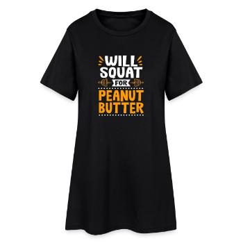 Pâte d’arachide - Robe T-shirt Femme - noir - Devant