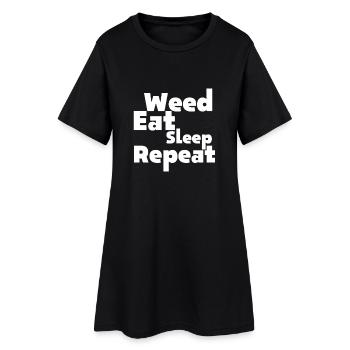 Graphique de répétition du cannabis : Dormir - Robe T-shirt Femme - noir - Devant