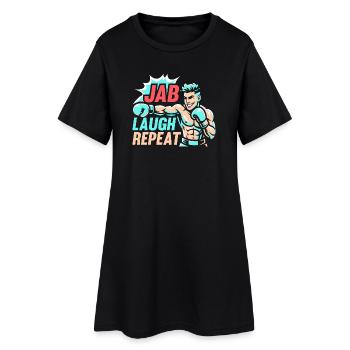 Jab Rire Répéter Gants Gants de boxe - Robe T-shirt Femme - noir - Devant