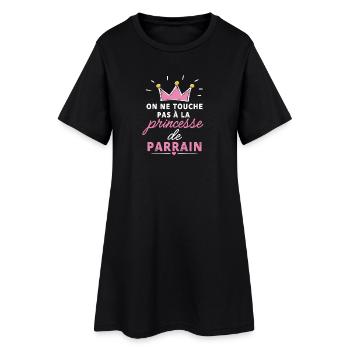 Princesse de parrain - Robe T-shirt Femme - noir - Devant