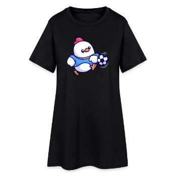 Chick Soccer Kick - Women’s T-Shirt Dress - black - Front
