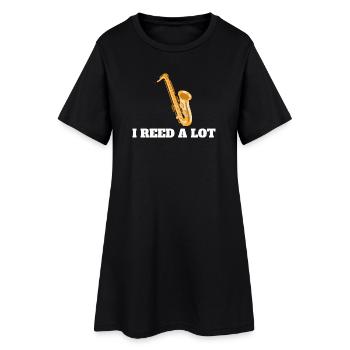 Funny Saxophone Player Gift for Saxophonist - Women’s T-Shirt Dress - black - Front