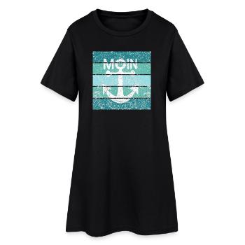 Moin Anker Rétro - Robe T-shirt Femme - noir - Devant