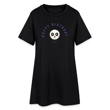 JOYEUX ANNIVERSAIRE. HAPPY BIRTHDAY. ANNIVERSAIRE. - Robe T-shirt Femme - noir - Devant