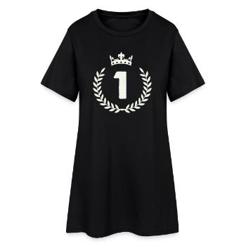 Couronne du gagnant numéro un - Robe T-shirt Femme - noir - Devant