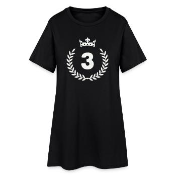 3_kranz_krone- - Robe T-shirt Femme - noir - Devant